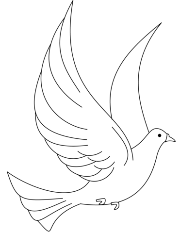 Flying Dove Coloring Page